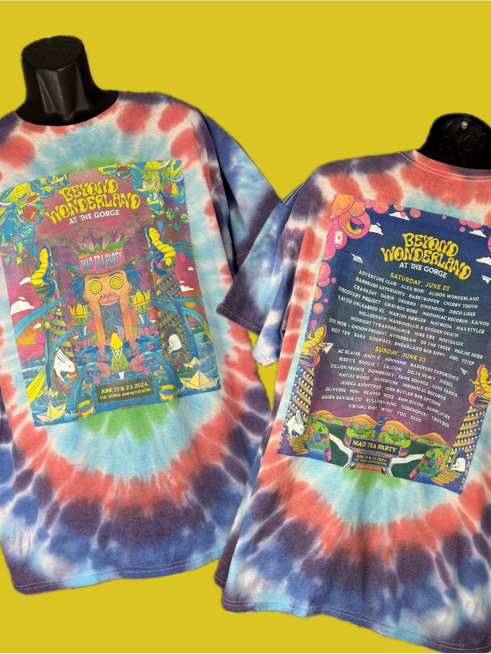Beyond Wonderland at The Gorge 2024 Tie Dye T-Shirt EDM Festival Merch Sz XL